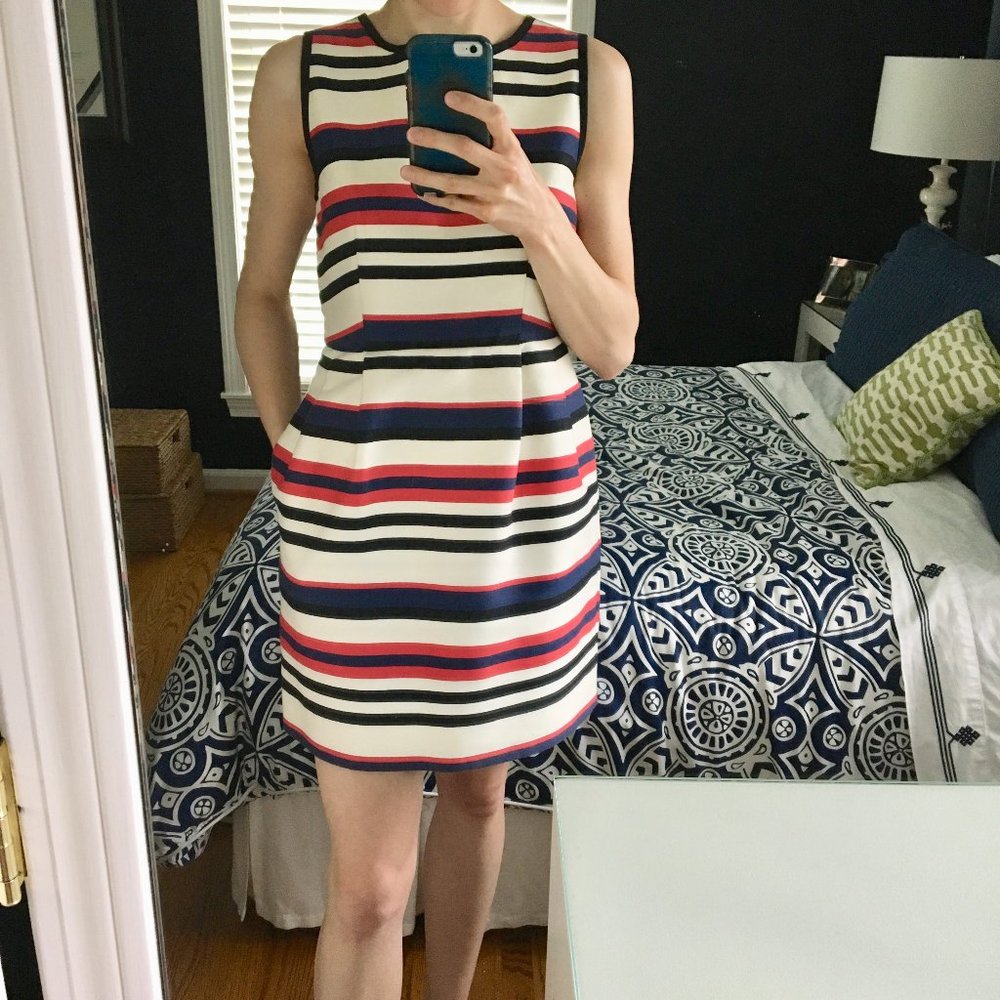 J. Crew Size 4 Nautical Multistripe Cotton Dress